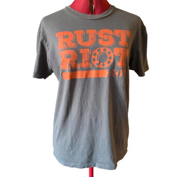 VINTAGE - Grey Roller derby Rush Riot 2016 - t-shirt - Men medium - Picture 1 of 9